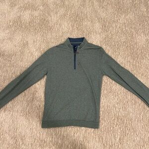 Johnnie O Sweater Boys Size 14 Gray Quarter Zip Pullover Long Sleeve Stretchy